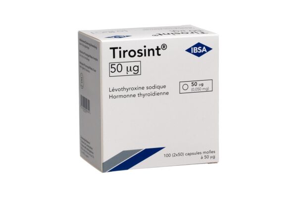 Tirosint caps moll 50 mcg 100 pce