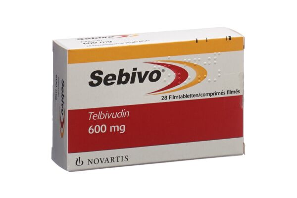 Sebivo cpr pell 600 mg 28 pce