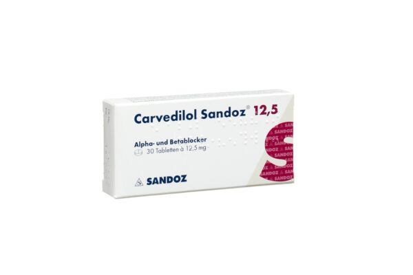 Carvedilol Sandoz Tabl 12.5 mg 30 Stk