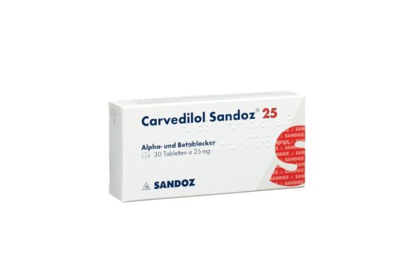 Carvédilol Sandoz cpr 25 mg 30 pce