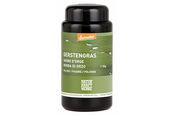 NaturKraftWerke Herbe d'orge Poudre Demeter 50 g