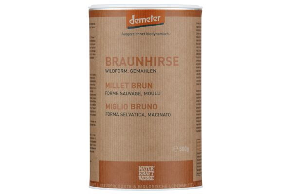 NaturKraftWerke Millet brun forme sauvage moulu Demeter 500 g