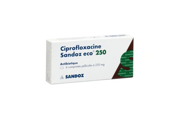 Ciprofloxacin Sandoz eco Filmtabl 250 mg 6 Stk