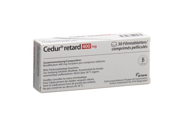 Cedur retard cpr pell ret 400 mg 30 pce