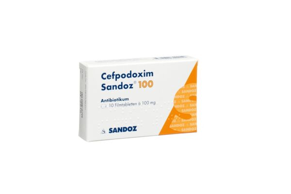 Cefpodoxime Sandoz cpr pell 100 mg 10 pce