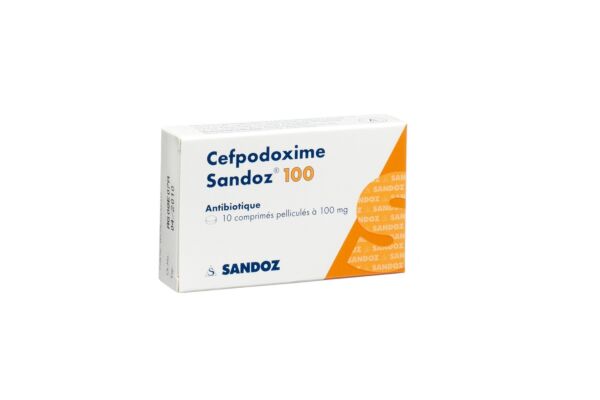 Cefpodoxime Sandoz cpr pell 100 mg 10 pce