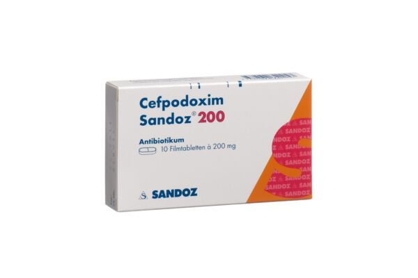 Cefpodoxime sandoz cpr pell 200 mg 10 pce