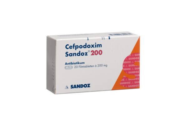 Cefpodoxime sandoz cpr pell 200 mg 20 pce