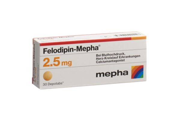 Felodipin-Mepha Ret Tabl 2.5 mg 30 Stk