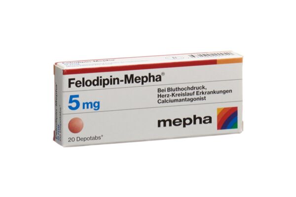 Felodipin-Mepha Ret Tabl 5 mg 20 Stk