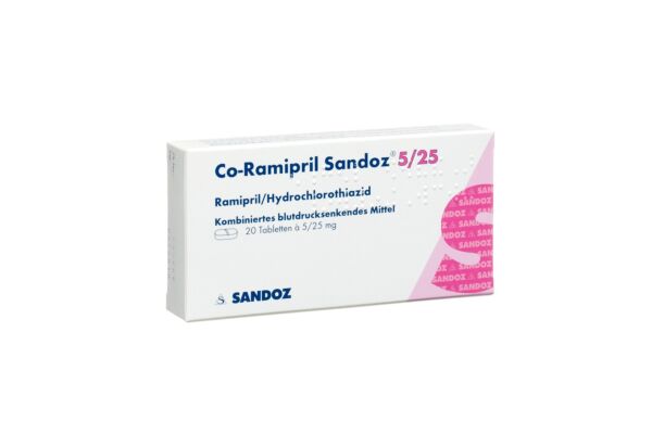 Co-Ramipril Sandoz Tabl 5/25 20 Stk