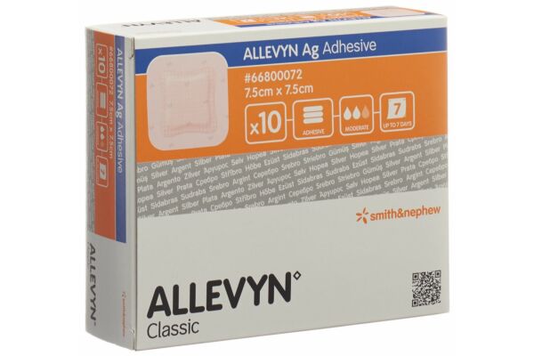 Allevyn Ag Adhesive Wundkompresse 7.5x7.5cm 10 Stk