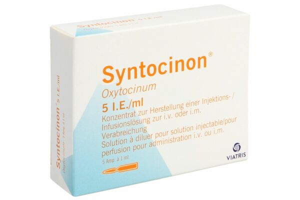 Syntocinon prép inj perf 5 UI 5 amp 1 ml