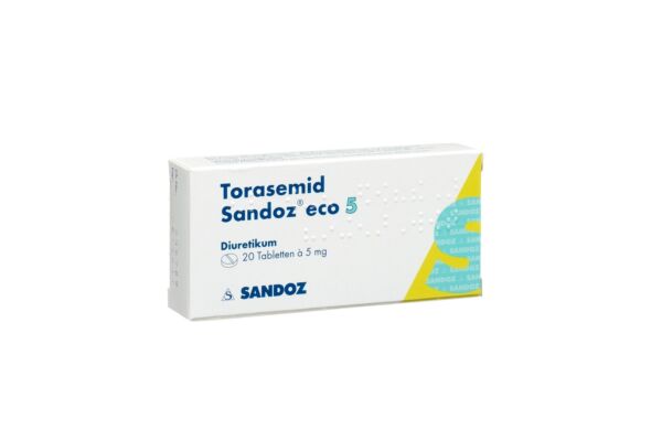 Torasémide Sandoz eco cpr 5 mg 20 pce