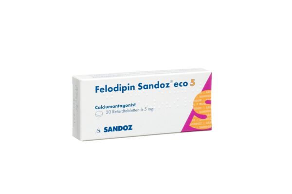 Felodipine Sandoz eco cpr ret 5 mg 20 pce