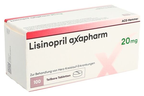 Lisinopril axapharm cpr 20 mg 100 pce