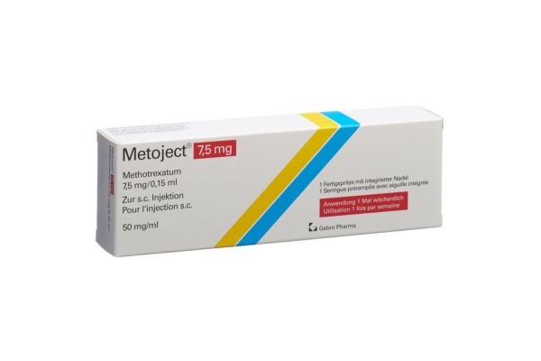 Metoject sol inj 7.5 mg/0.15ml ser pré 0.15 ml