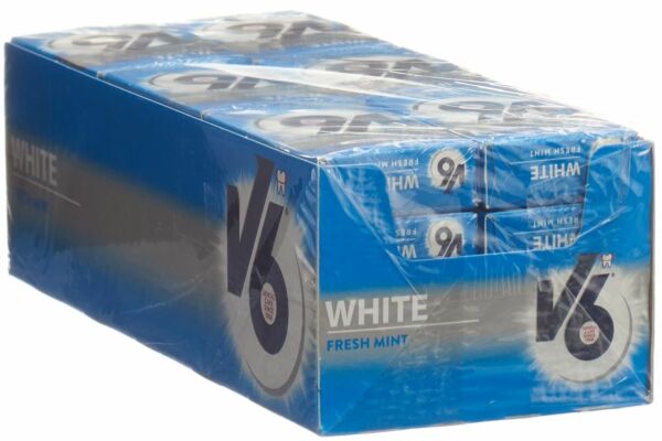 V6 White Kaugummi Freshmint 24 Box