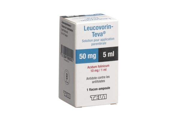 Leucovorin-Teva sol inj 50 mg/5ml flac 5 ml