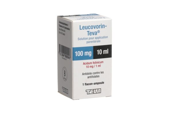 Leucovorin-Teva sol inj 100 mg/10ml flac 10 ml