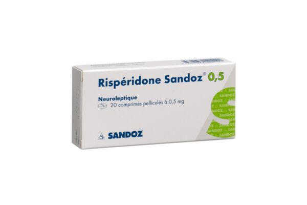 Rispéridone Sandoz cpr pell 0.5 mg 20 pce