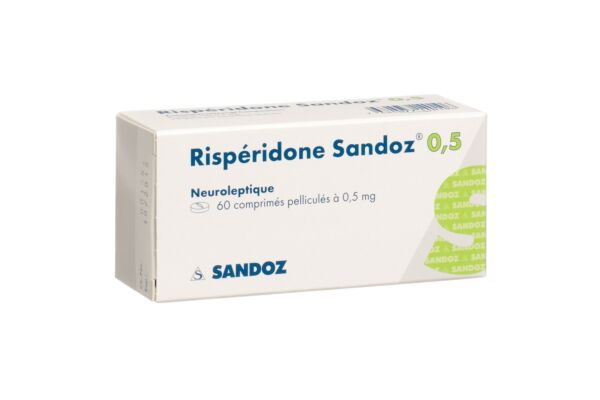 Rispéridone Sandoz cpr pell 0.5 mg 60 pce