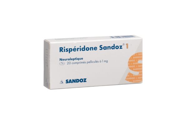 Rispéridone Sandoz cpr pell 1 mg 20 pce