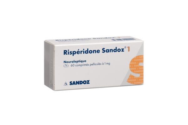 Rispéridone Sandoz cpr pell 1 mg 60 pce