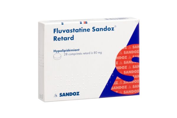 Fluvastatine Sandoz cpr pell ret 80 mg 28 pce