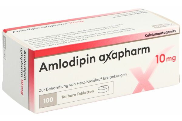 Amlodipin axapharm Tabl 10 mg 100 Stk