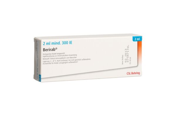 Berirab sol inj 300 UI/2ml ser pré 2 ml