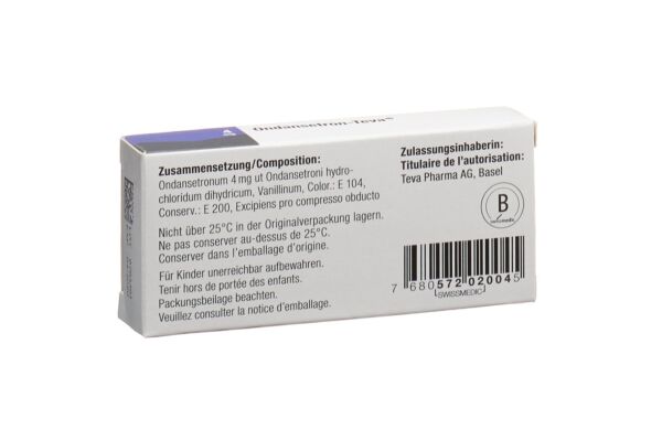 Ondansetron-Teva cpr pell 4 mg 10 pce