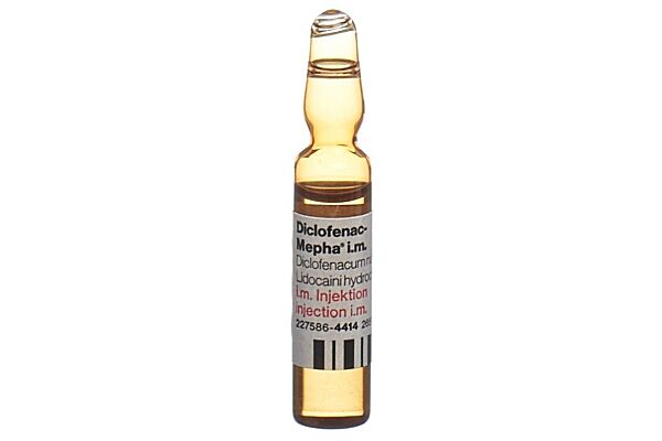 Diclofenac-Mepha sol inj 75 mg/2ml 50 amp 2 ml