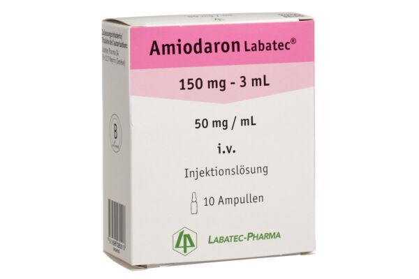 Amiodarone Labatec sol inj 150 mg/3ml 10 amp 3 ml