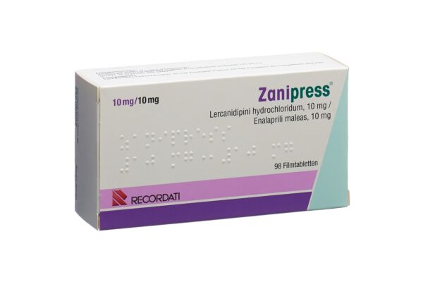 Zanipress cpr pell 10/10 mg 98 pce