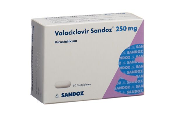 Valaciclovir Sandoz cpr pell 250 mg 60 pce