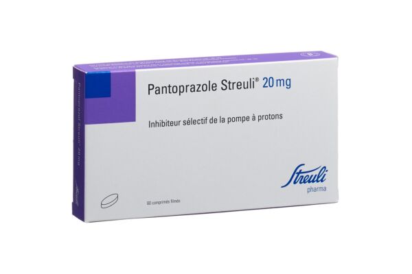 Pantoprazole Streuli cpr pell 20 mg 60 pce