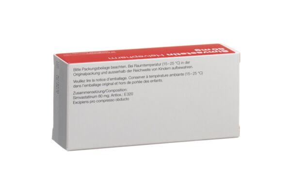 Simvastatin Helvepharm Filmtabl 80 mg 30 Stk