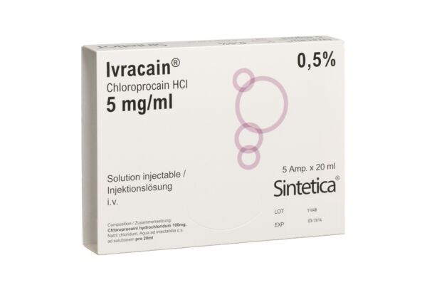 Ivracain Inj Lös 5 mg/ml 5 Amp 20 ml