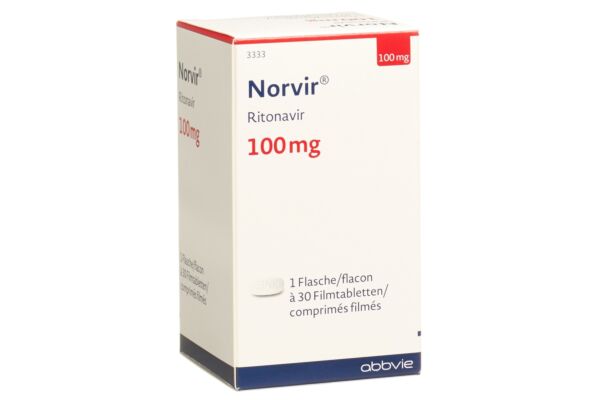 Norvir cpr pell 100 mg bte 30 pce