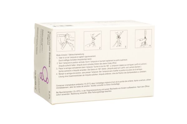 Ropivacain Sintetica prép inj perf 2 mg/ml 20ml ampoules 10 pce