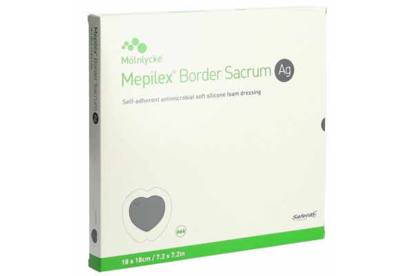 Mepilex Ag Border Schaumverband 18x18cm Sacrum 5 Stk