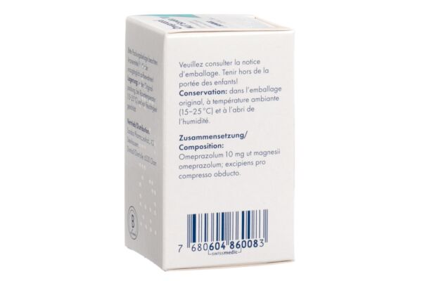 Omeprazol MUT Sandoz Filmtabl 10 mg Ds 100 Stk