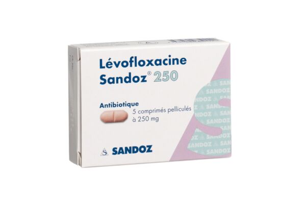 Lévofloxacine Sandoz cpr pell 250 mg 5 pce