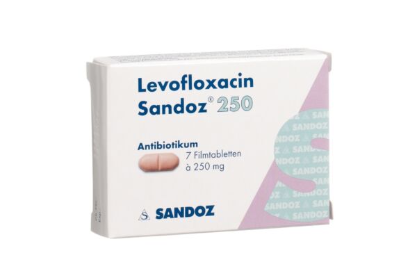 Lévofloxacine Sandoz cpr pell 250 mg 7 pce