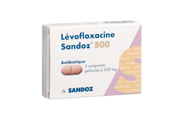 Lévofloxacine Sandoz cpr pell 500 mg 5 pce