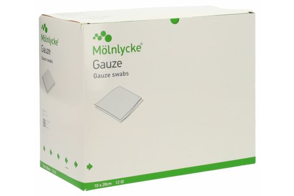 Mölnlycke compresses gaze 10x20cm 12 couches stériles 50 x 2 pce