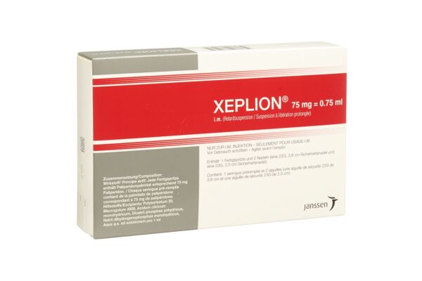 Xeplion susp inj 75 mg/0.75ml ser pré 0.75 ml