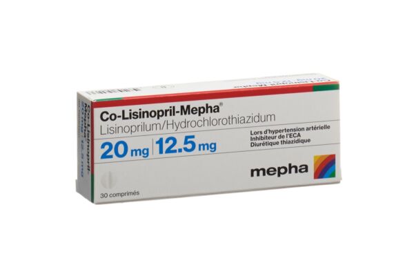 Co-Lisinopril-Mepha cpr 20/12.5 30 pce