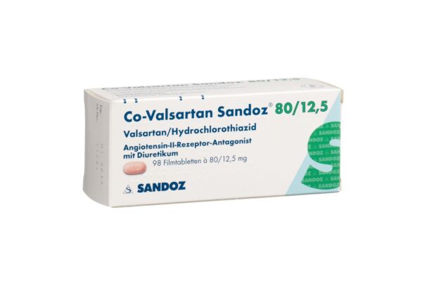 Co-Valsartan Sandoz cpr pell 80/12.5 98 pce